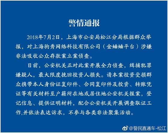 上海公安密集通报44起非法集资案件（附名单），沪互金协会发布网贷退出指引