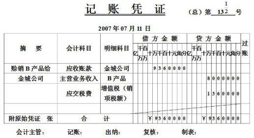 「会计凭证（二）」记账凭证的填制与审核（附填制实训及答案）