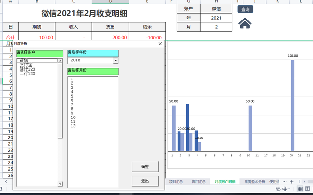 熬夜编制的全新智能财务收支管理系统，内含报表模板，可直接使用