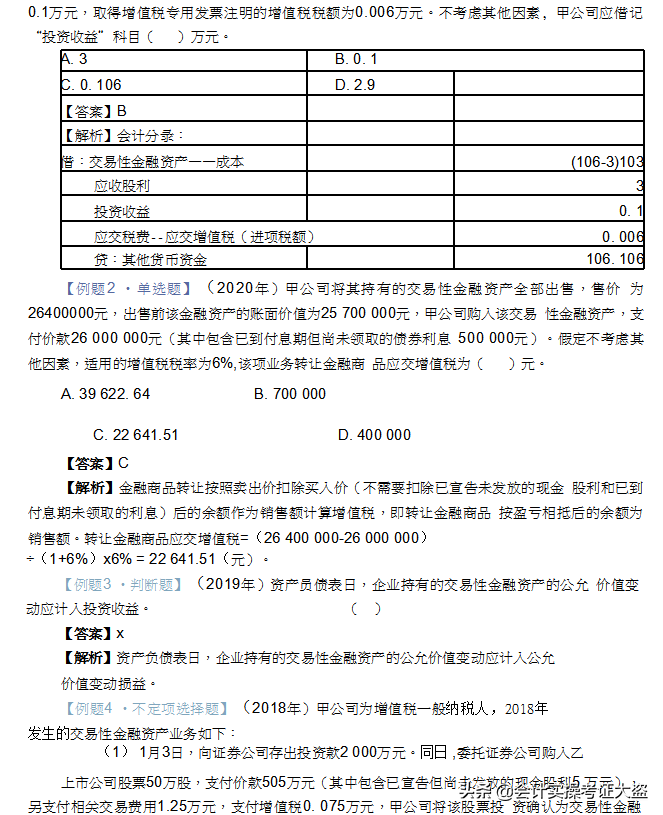 初级会计学霸分享：初级会计考试必考分录业务汇总，附真题解析