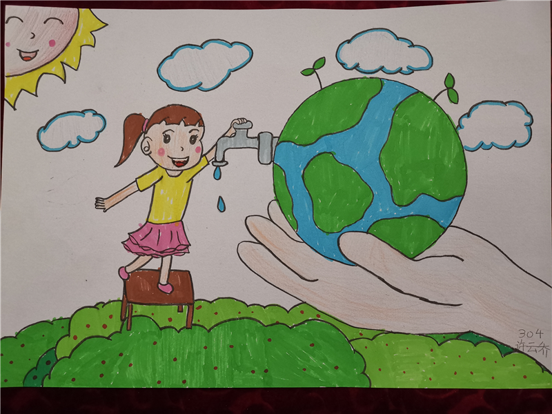 节约用水绘画(节约用水绘画幼儿园中班)-我的快乐小窝