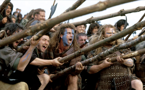 于是由梅尔·吉布森主演的电影《勇敢的心》中苏格兰的传奇英雄威廉