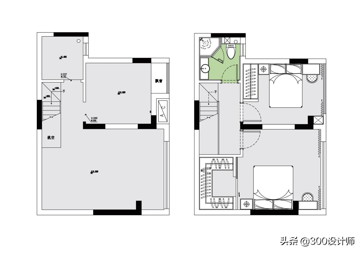 苏东东作品：90㎡跃层带小花园，装修花了30万，还有步入式衣帽间