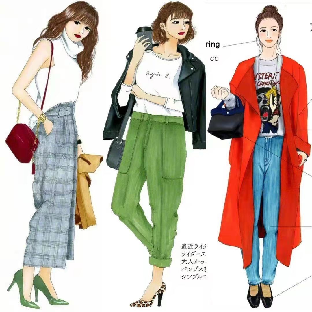 看看时装手绘插画,领略不一样的时尚美