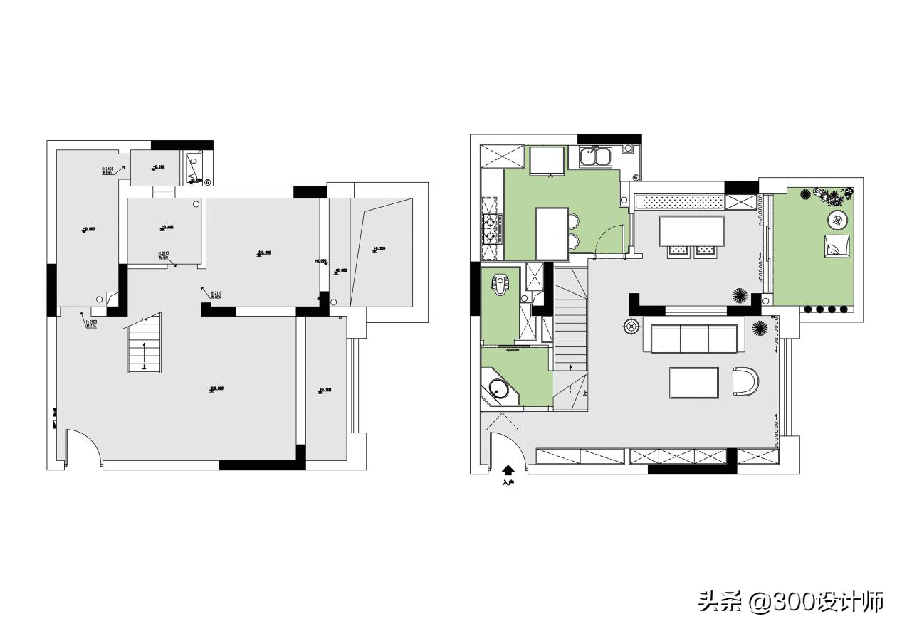 苏东东作品：90㎡跃层带小花园，装修花了30万，还有步入式衣帽间