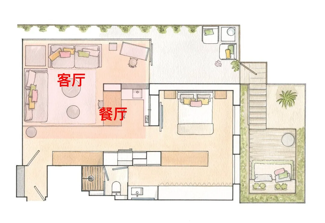 聪明人装修小户型客厅,都搞客餐厅一体,省出5个平方!太赞