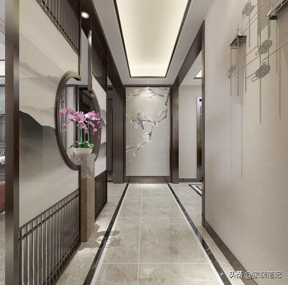 看了众多装修，还是觉得中式好看，这户新中式，细节之处尽显雅致