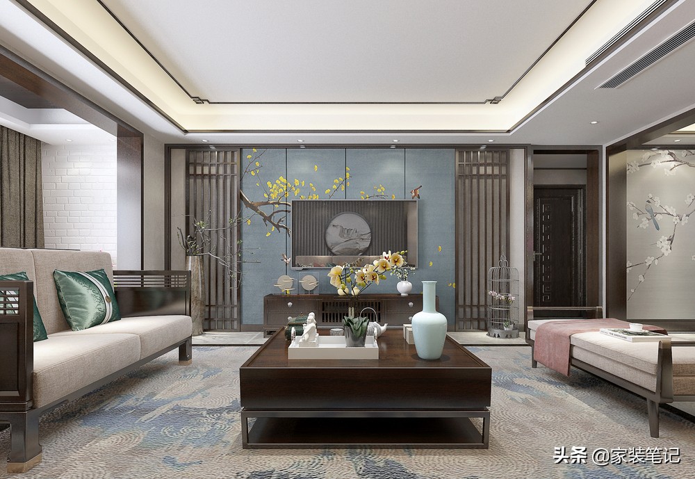 看了众多装修，还是觉得中式好看，这户新中式，细节之处尽显雅致