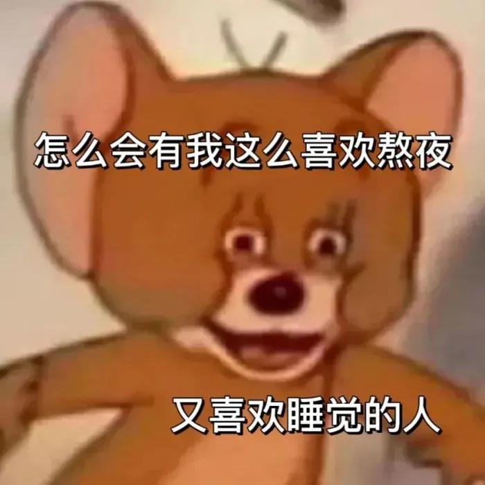 我不困我还能熬表情包