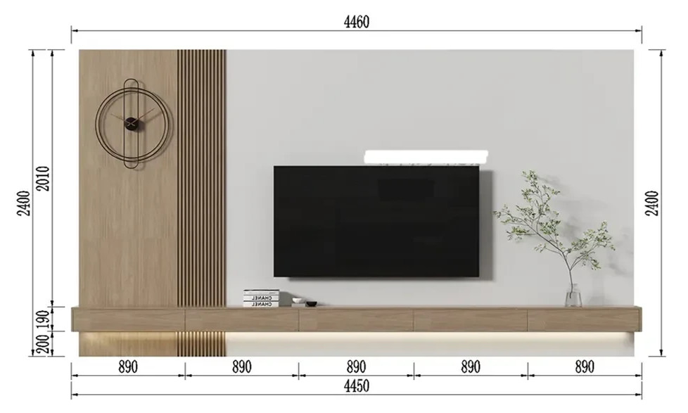 电视墙装修效果图2022新款（8款电视背景墙设计）